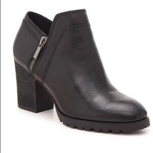 Lucky Brand Natlee Chelsea Boot Black Leather Bootie Women's Size 10